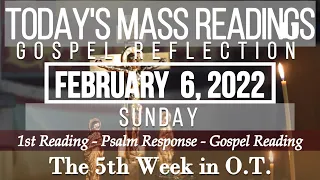 Today's Mass Readings & Gospel Reflection | February 6, 2022 - Sunday (The 5th Week in O.T.)