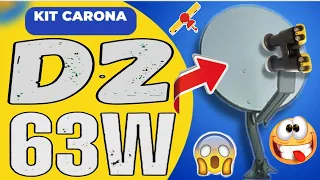 KIT CARONA 63 W + D2-KU NA ANTENA DE 60CM SINAL NO GT MÍD!A V8 META VEJAM 📡🛰️