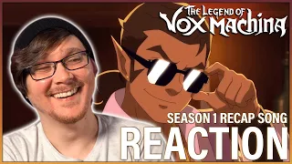 THE LEGEND OF VOX MACHINA Official Season One Recap Song REACTION!