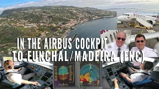 AIRBUS COCKPIT TO FUNCHAL 🇵🇹 (FNC) / MADEIRA! | FULL EUROWINGS A320 APPROACH TO RUNWAY 05