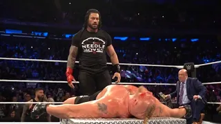 roman reigns send brutal message to brock Lesnar before wrestlemania