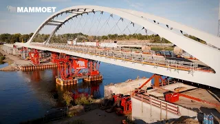 Launching a 2,100t bridge over the water