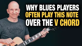 Why blues players use THIS note over the V chord