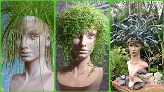 Face head planters ideas/gardening ideas with face pot/diy pots