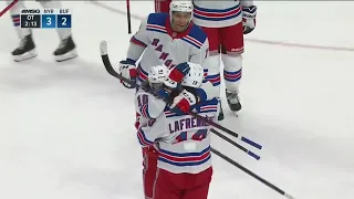 Alexis Lafreniere scores first EVER NHL goal in OT!