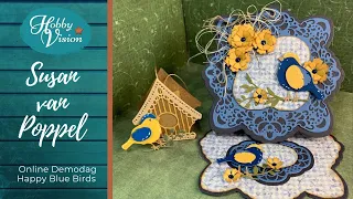 FBLive - ONLINE  Demodag  -  Happy Blue Birds door Susan - 3 febr