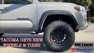 Tacoma Gets New Wheels and Tires | BFG KO2 285's | 17" Method Race Wheels 703's Matte Black