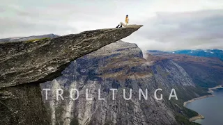 TROLLTUNGA Norway drone | Odda | 700 meters | top 10 EPIC Hiking  place in world #drone #hiking