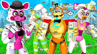 The Foxy's Are Cursed In Game Of Life With Earth And Glamrock Freddy