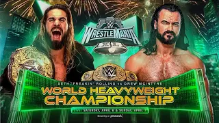 WWE WrestleMania 40 : Seth 'Freakin' Rollins vs Drew McIntyre Matchcard