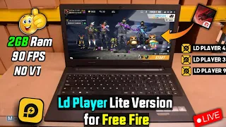 (NEW) LDPlayer Lite Best For Free Fire On Low End PC 2GB Ram Without Graphics Card - No VT