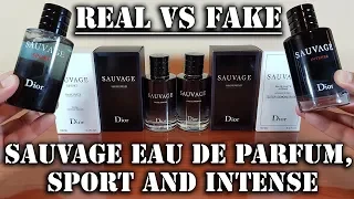 Fake fragrances - Sauvage Parfum 2018, Sport and Intense by Christian Dior