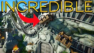 Duel WALL RIDING Mine Train Coasters!: Aventura Theme Park