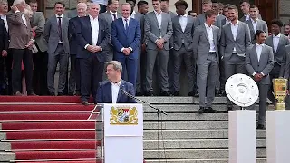 Rede Markus Söder beim Empfang des FC Bayern am 28. August 2019