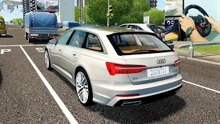 Audi A6 Avant - City Car Driving | Logitech g29 Wheelcam Gameplay