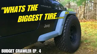 Will 33" TIRES Fit on a STOCK TJ WRANGLER? | Budget Crawler Ep. 4
