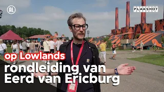 Lowlands-baas Eerd van Ericburg geeft rondleiding over het terrein | Plakshot