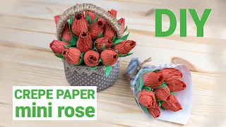 DIY Crepe Paper Rose Tutorial | How to Make Chupa Chups Lollipop Rose mini Bouquets