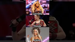 Ronda Rousey vs Carmella vs zelina vega comparison 🔥❤️👍 #shorts
