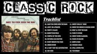 Classic Rock 70s 80s 90s Hits || Creedence Clearwater Revival, The Rolling Stones, Bon Jovi, ELO,...
