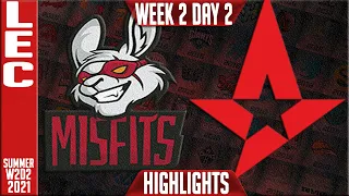 MSF vs AST Highlights | LEC Summer 2021 W2D2 | Misfits Gaming vs Astralis