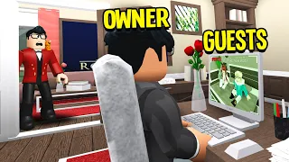 I Worked At A Hotel.. I Caught The Owner SPYING On Guests! (Roblox Bloxburg)