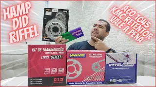 Kit Relação Transmissão Moto Did Hamp ou Riffel Qual Melhor Tem Opção Mais Em Conta?