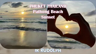 Sunset in Patong beach in Phuket Thailand