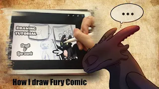 How to draw my dragon | Httyd | Tutorial |Q&A | Fury Comic one year anniversary