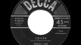 1952 HITS ARCHIVE: Lover - Peggy Lee & Gordon Jenkins