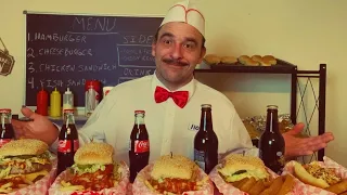 ASMR- Vintage Fast Food Burger Joint (Role Play)