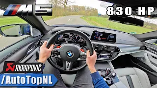 830HP BMW M5 F90 Aulitzky AKRAPOVIC *LOUD* POV Test Drive by AutoTopNL