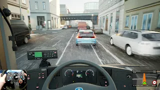The Bus | Berlin | Scania Citywide | Snow | Logitech G29 Gameplay