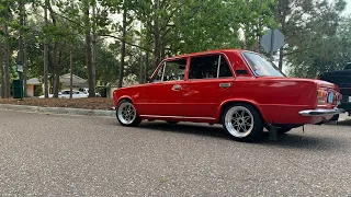 Oil pan change and lowering Lada 2106 and Lada 2101 on new Wheels!