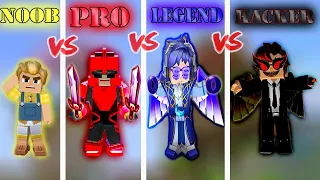 NOOB vs PRO vs LEGEND vs HACKER : FASTEST Bed Wars Match | Blockman Go Gameplay (Android , iOS)