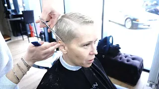 PLATINUM BLONDE PIXIE  - ANTI AGE VERY SHORT HAIRCUT