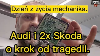 Dzień z życia mechanika. Audi i 2x Skoda o krok od tragedii.  #rommie #rodzinaforte