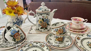 Shop with me at affordable antique market / Villeroy&Boch tableware and more