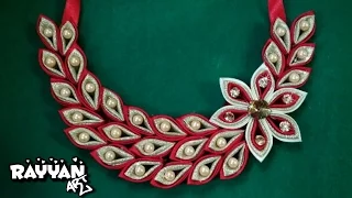 DIY Kanzashi Necklace 03 / Ожерелье канзаси 03