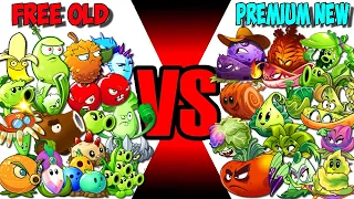 Team FREE OLD Plants Vs PREMIUM NEW Plans - Who Will Win? - PvZ 2 Team Plant Vs Team Plant