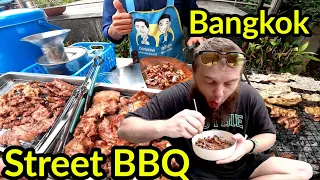 🇹🇭 STRANGEST STREET FOOD BBQ IN BANGKOK, THAILAND | MY FIRST TIME EATING THIS IN THAILAND