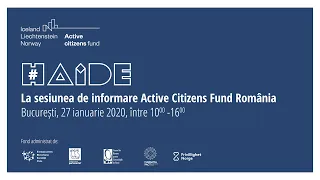 Înregistrare LIVE prima sesiune de informare Active Citizens Fund România / 27 ianuarie 2020