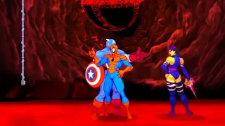 Marvel VS Capcom 2 - Spider-Man/Captain America/Psylocke - Expert Difficulty Playthrough