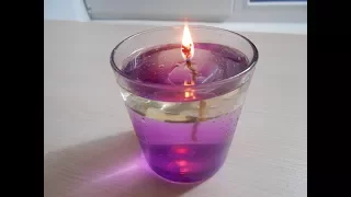 Как сделать свечи дома? Свечи из воды и масла.