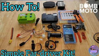 How To Wire A Simple Fardriver Kit For Your Electric Bike! Throttle, VoltMeter, 3Speed, & KeySwitch!