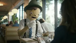 Pinocchio on a Blind Date as 'Pete Nocchio', Geico 2020 Sequel Commercial