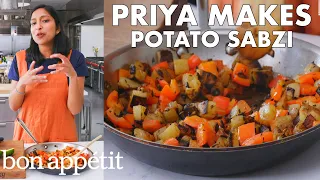 Priya Makes Red Pepper and Potato Sabzi | From the Test Kitchen | Bon Appétit