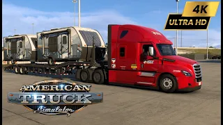 4k ATS American Truck Simulator 1.50 NEBRASKA DLC - Recreational vehicles, SWIFT Freightliner