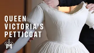 Queen Victoria's petticoat is installed at Kensington Palace