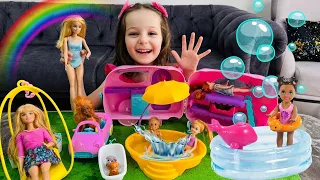 Barbie Videoları!Ada ile Barbie’nin Kaybolan Hayvanlarını Buluyoruz!Barbie Kız Evcilik Videosu#baby